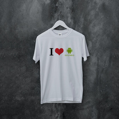 I Love Android| Mobile T-Shirt